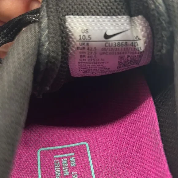 Nike Wmns Zoom Winflo 7 Shield - Obsidian Mist / Chrome Size 10.5 - Picture 7 of 7